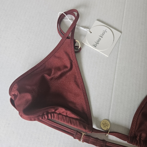 Kulani Kinis Twin Strap Bikini Top In Sweet Cinnamon NWT - Picture 5 of 11